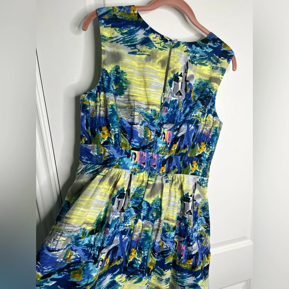 ModCloth/Emily and Fin Tuscan Landscape “Lucy” Dress Size L - Picture 12 of 14